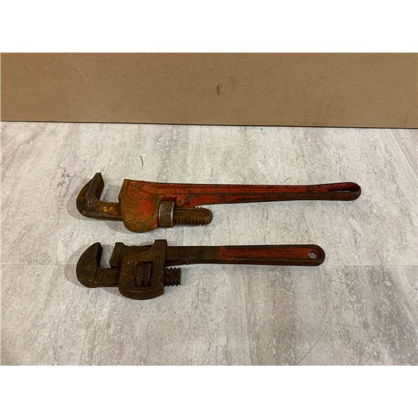 Lot of 2 Pipe Wrenches 14in and a Fuller 18in