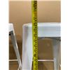 Image 9 : Lot of 2 Metal Stacking Stools 30in Tall White Colour