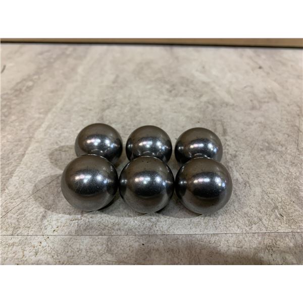 Lot of 6 Chrome Metal Balls 1in