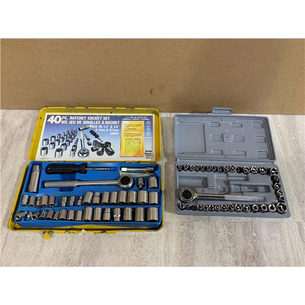 Lot of 2 Socket Sets 1 Complete One Partial