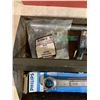 Image 2 : Red Metal Tool Box w/ Insert & Assorted Tools / Bits