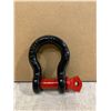 Image 1 : Red & Black Forged Steel Bow Shackle
