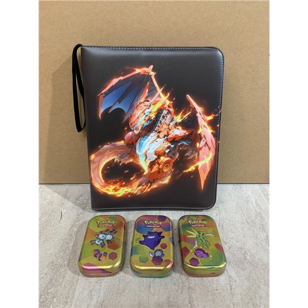 Pokemon 1008 Sheet Binder - TCG 9-Card Binder + 3 Empty Tins