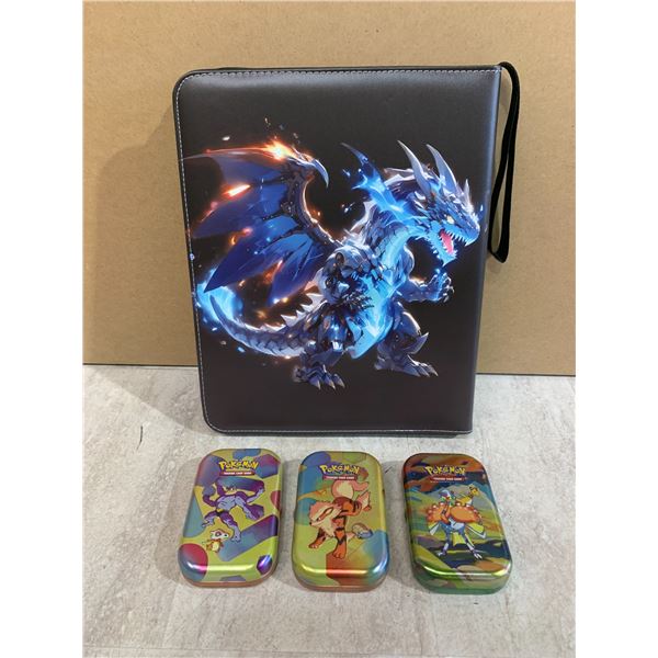 Pokemon 1008 Sheet Binder - TCG 9-Card Binder + 3 Empty Tins
