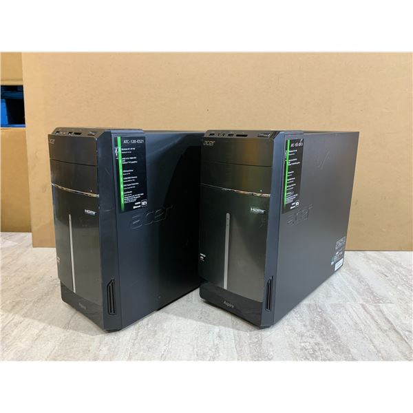 Lot of 2 Acer Aspire T Desktop Computers - (See Desc)