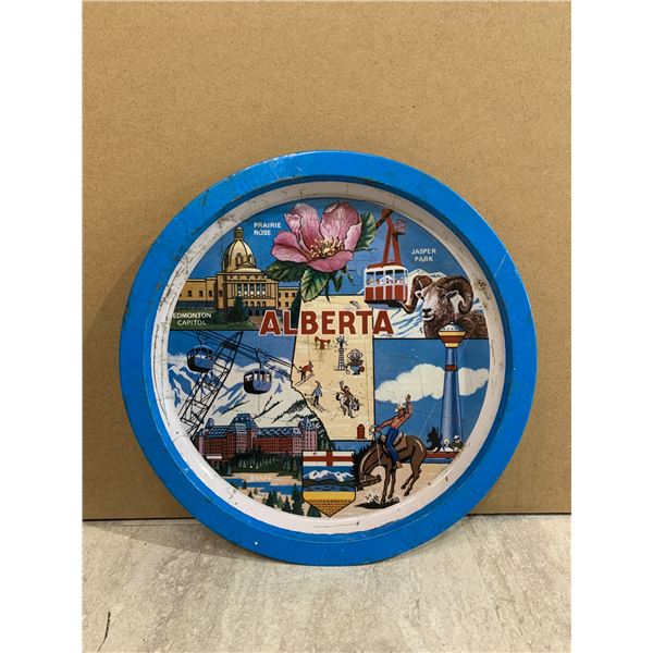 Vintage Alberta Canada Metal Serving Tray