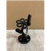 Image 2 : Black Ceramic Floral Toothbrush Holder