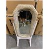 Image 3 : Wicker Framed Stand Mirror 25.5in Wide 65.5in Tall 19in Deep