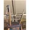 Image 13 : 4 Wooden Vintage Table Chairs With Cushings