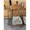 Image 2 : 4 Wooden Vintage Table Chairs With Cushings