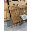 Image 4 : 4 Wooden Vintage Table Chairs With Cushings