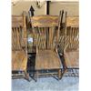 Image 7 : 4 Wooden Vintage Table Chairs With Cushings