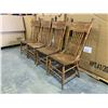 Image 9 : 4 Wooden Vintage Table Chairs With Cushings