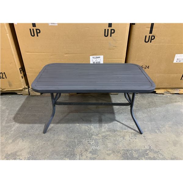 Metal Table 20in High 22 1/2in Width 40in Length Black
