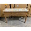 Image 12 : Wooden Console Table w/ Mosaic Top and Three Drawers