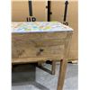 Image 5 : Wooden Console Table w/ Mosaic Top and Three Drawers