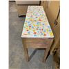 Image 6 : Wooden Console Table w/ Mosaic Top and Three Drawers