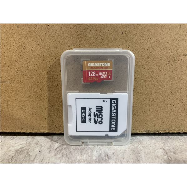 Gigastone 128GB Micro SD Card w/ Adapter