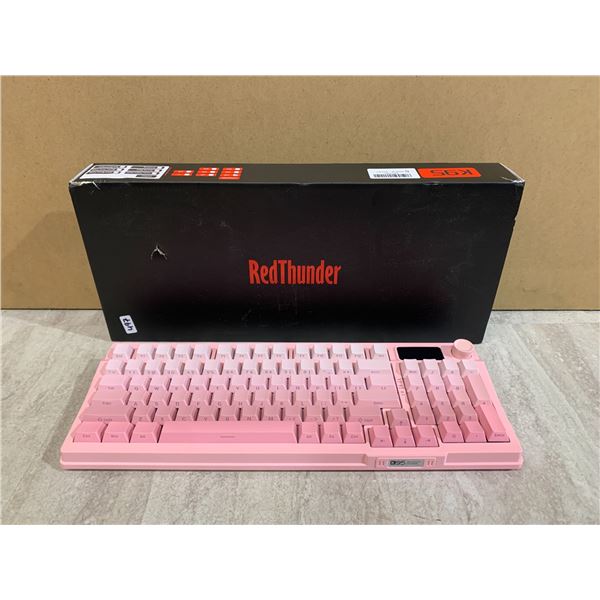 Red Thunder Gaming Mechanical Keyboard - Pink