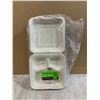 Image 1 : StackMan 50 Pack of Brown Sectional Clamshell Boxes - 8in x 8in