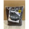 Image 1 : Gray Standard 100 Queensize Bed Sheet Set - 100% Polyester