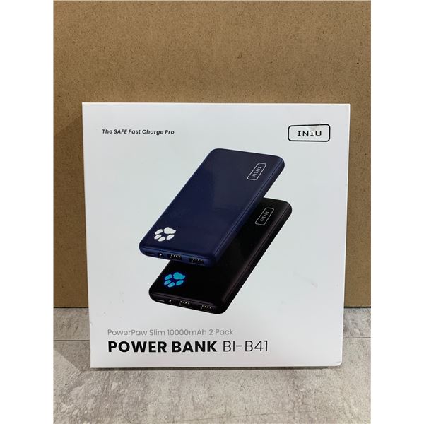 INIU PowerPaw Slim 10000mAh 2 Pack Power Banks