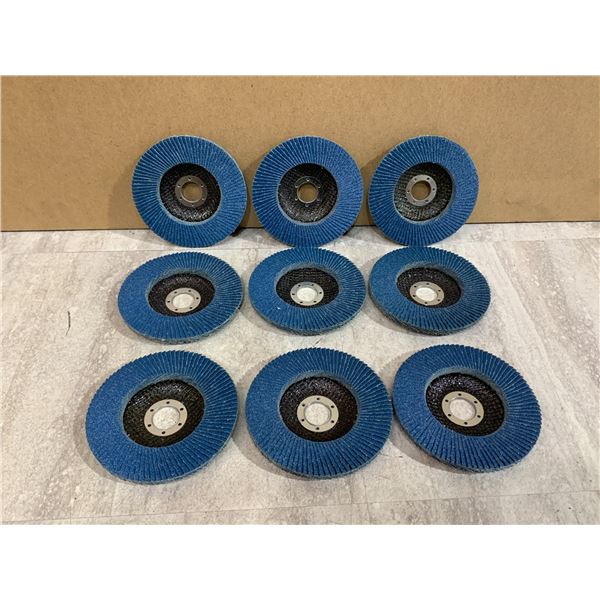 Lot of 9 Jumbo Beast 5in x 7/8in Sanding Discs - 60 Grit