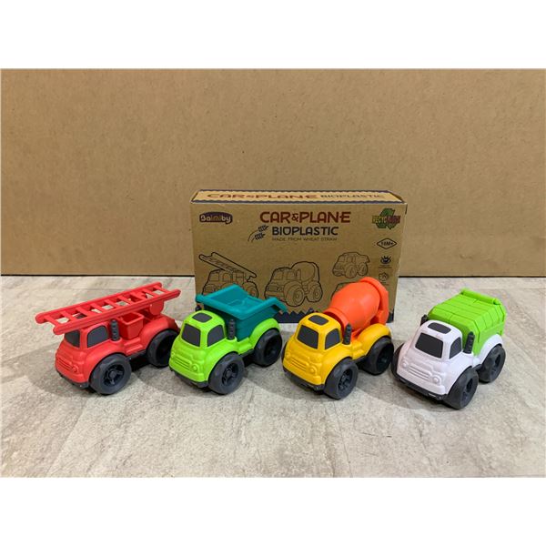 4 Pack Car & Plane Bioplastic for Toddlers 18m+