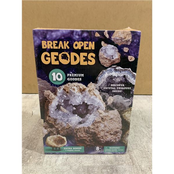 10 Premium Geodes w/ 2 Display Stands