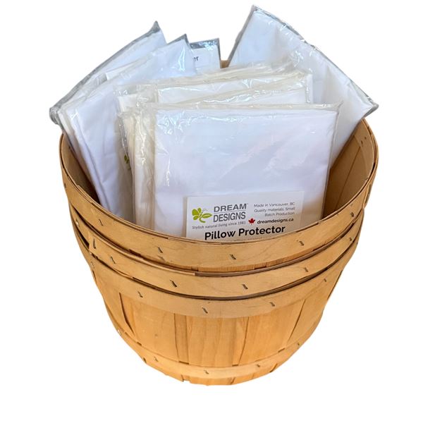 New Basket full of Pillow Protectors 100% Cotton - includes various sizes