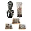 Image 1 : New Black Bust Display & Group of Assorted Jewelry - includes Bracelets/Rings/Sterling Necklaces & M