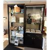 Image 2 : Dark Wooden & Glass Display Cabinet - Content is not included