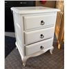 Image 2 : Provincial French White 3-Drawer Nightstand - includes content