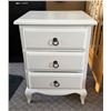 Image 3 : Provincial French White 3-Drawer Nightstand - includes content