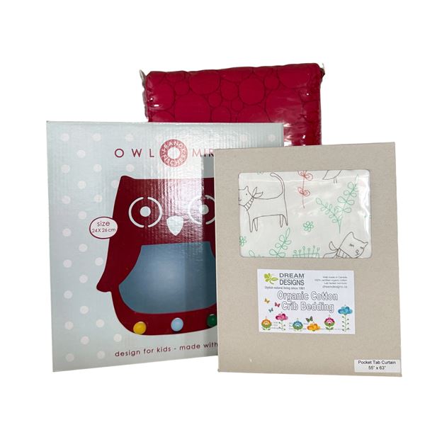 New Organic Baby Bedding & Accessories - approx. TOTAL R.V. $129.99