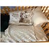 Image 3 : New Light Wooden Baby Crib & Accessories - includes Wool Crib Duvet/Pillows & Bedding