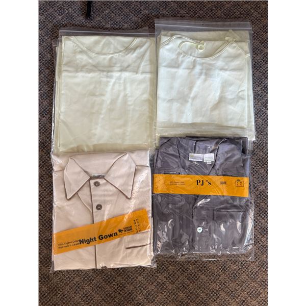New Group of 6 Assorted Organic Cotton Night Gowns & PJ - includes various Sizes & Designs