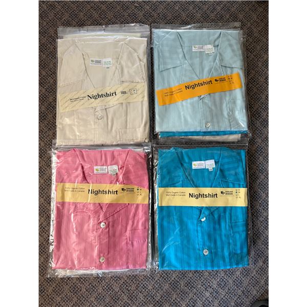 New Group of Assorted Organic Cotton Nightshirts - approx. 10 pcs, Various Sizes & Colors.