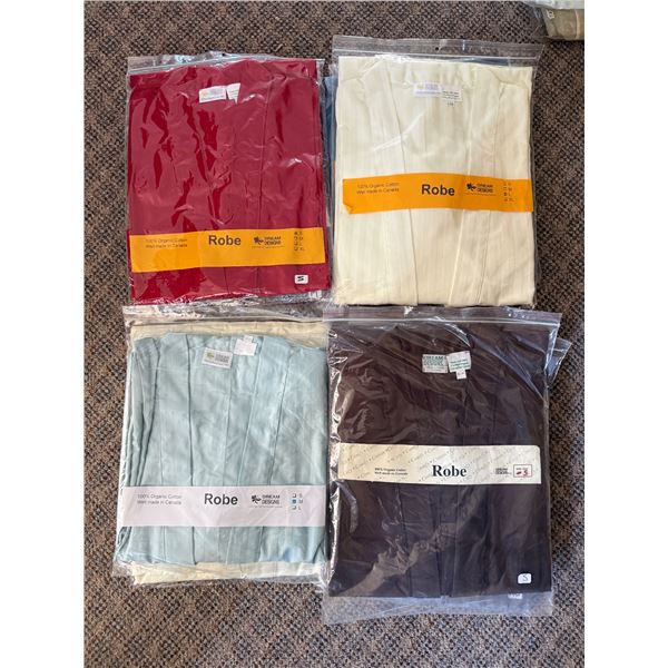 New Group of Assorted Organic Cotton Robes - approx. 8 pcs, Various Sizes & Colors