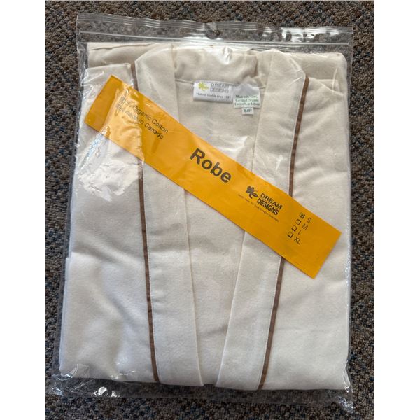New Organic Cotton White Robe - Size S