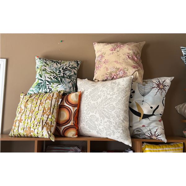 New Organic Cotton Cushions - includes Insert & Covers, Various Sizes & Designs