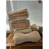 Image 3 : Group lot of Beddings (used for Display) & Sample - includes cotton, Vases & Decor (Dresser is NOT i