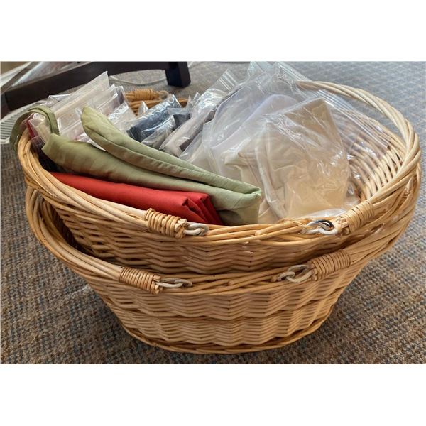 Basket full of Organic Cotton Pillow Cases & Peanut Pillow Cases - various sizes & Colors (Basket is
