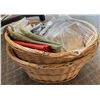 Image 1 : Basket full of Organic Cotton Pillow Cases & Peanut Pillow Cases - various sizes & Colors (Basket is
