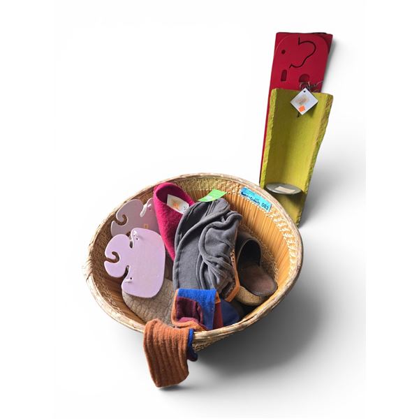 New Basket full of Assorted Accessories & Clothes - includes Gloves/ Décor & More