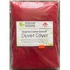 Image 4 : New Group of Organic Cotton Twin Bed Linens - includes x3 Duvet Covers, Cotton Sateen Red Twin Duvet