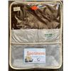 Image 3 : New Group of 4 Organic Cotton Spa Linens Queen Flat Sheets - approx. R.V $258