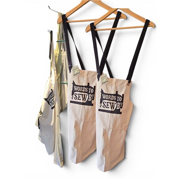 New Group of Organic Cotton Assorted Workshop Aprons - approx. 5 pcs, Various Colors & Design