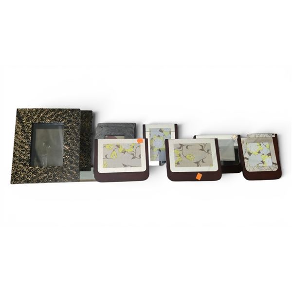 New Group of Assorted Picture Frames - includes Set of 2 Black Gold Décor Frames, & More