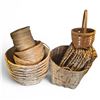 Image 1 : New Group of Assorted Rattan Baskets - Various Styles & Sizes